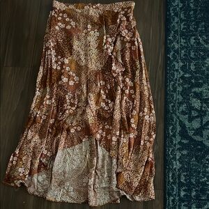 Floral Brown Skirt